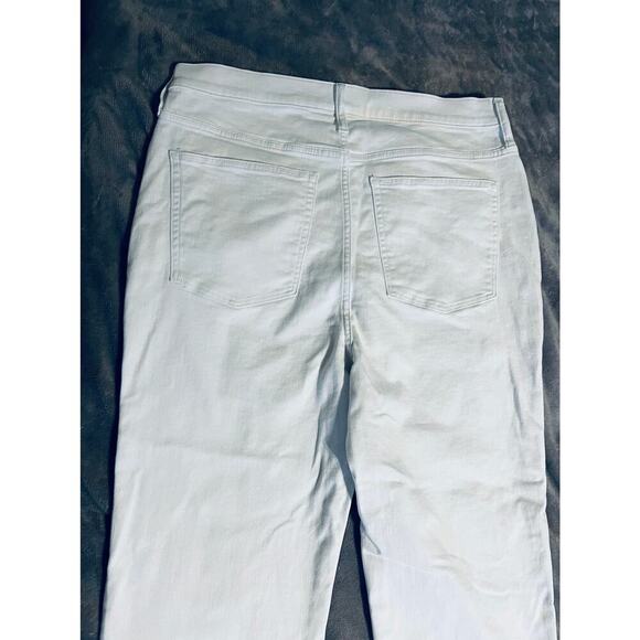 NWOT J.Crew White stovepipe straight jean signature stretch+ Raw Hem Size 34 - Picture 8 of 8